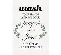 Kakulase Wash Your Hands and Say Your Prayers Cause Jesus Aluminum Signs Funny Tin Sign Metal Art Poster Gift Home Cafe Bar Wall Decor Room Door Accessories 8x12 Inch, Signage