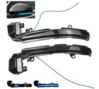 Kakulkomen For -Jag-uar -XE -XF -XJ -F-TYPE XK XKR I-PACE- X250 X260 Dynamic LED Side Mirror Light Blink Sequential Turn Signal Light Strip Assembly (blue)
