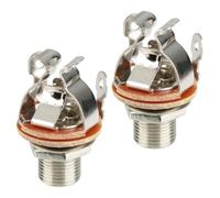 KAKUPPA 2 Pack 1/4 Inch Mono Guitar Output Jack, Multi-Contact Input Jack for Guitar Bass, Dual Tension Grounds & Dual Positive Tips for Lower Noise, Replacement Part for Fixing Loose Buzz Issues