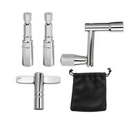 KAKUPPA 4 Pack Drum Key, Standard Drums Tuner Key with Drill Bit Adapter, Universal Tuning Tool for Alesis Drum Kit Evans and Percussion Accessories, Professional Drummers Tuning Set