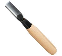 KAKURI Leather Corner Punch Tool 15mm Made in Japan, Professional Leather Cutter Knife Half Round U Gouge, Sharp Japanese Carbon Steel Blade