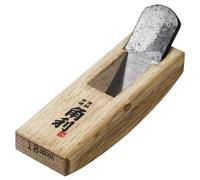 KAKURI Mini Block Plane for Wood 18mm [Curved Sole] - Japanese Small Hand Plane for Round Work, Woodworking, Chamfering, Smoothing - 3.5 x 1.2 x 0.8 in, Made in Japan
