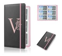 Kakurookie Letter Business Card Book Holder Organizer for Women Men, RFID Blocking 240 Card Capacity, Portable Name Card and Credit Card Holder for Professionals (V)