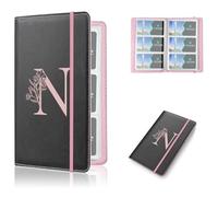 Kakurookie Letter Business Card Book Holder Organizer for Women Men, RFID Blocking 240 Card Capacity, Portable Name Card and Credit Card Holder for Professionals (N)