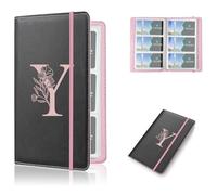 Kakurookie Letter Business Card Book Holder Organizer for Women Men, RFID Blocking 240 Card Capacity, Portable Name Card and Credit Card Holder for Professionals (Y)