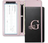 Kakurookie Letter Checkbook Cover, RFID Blocking Checkbook, Duplicate Checks with Pen Holder, Cards Slots, Multi-Functional Checkbook Holder for Personal and Business Checks, G, Floral