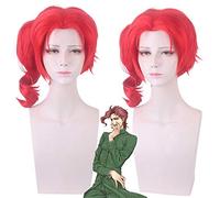 Kakyoin Noriaki From JOJO Red Curly Short High Temperature Fiber Syntheitc Hair Cosplay Wig+Wig Cap PL-286