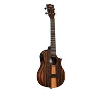 Kala Amara Tri-Top Tenor Ukulele with Cutaway & EQ - Gift, Striking Wood Design, Electric-Acoustic, Rich Tone, 4-String Ukulele