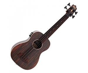 Kala Fretless U-Bass Electro-Acoustic Ukulele Striped Ebony