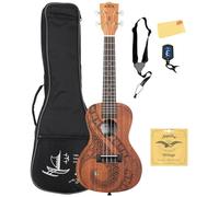 Kala Guidance Mahogany Concert Ukulele - Bundle With Gig Bag, Tuner, Strap, Strings, and Austin Bazaar Polishing Cloth