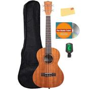 Kala KA-15T Satin Mahogany Tenor Ukulele Bundle with Gig Bag, Tuner, Austin Bazaar Instructional DVD, and Polishing Cloth