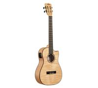 KALA KA-ASFM-B-CE - All Solid Flame Maple Cutaway Baritone Ukulele with EQ & Bag