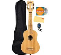 Kala KA-BMB-S Bamboo Soprano Ukulele Bundle with Gig Bag, Tuner, Austin Bazaar Instructional DVD, and Polishing Cloth