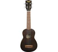 Kala KA-SEMBK Black Exotic Mahogany Soprano Ukulele with Bag (UB-S)