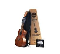 Kala Learn to Play Ukulele Concert Starter Kit, Satin Mahogany - Includes online lessons, tuner app, and booklet (KALA-LTP-C)