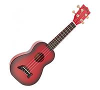 Makala Dolphin MK-SD-RDBURST - Red Burst Soprano Dolphin Ukulele with Tote Bag