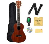 Kala MK-C Makala Concert Ukulele Bundle with Gig Bag, Tuner, Strap, Aquila Strings, Online Lessons, Austin Bazaar Instructional DVD, and Polishing Cloth