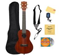 Kala MK-C Makala Concert Ukulele Bundle with Gig Bag, Tuner, Strap, Aquila Strings, Online Lessons, Austin Bazaar Instructional DVD, and Polishing Cloth