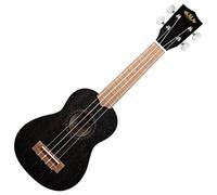 Kala Satin Mahogany Soprano Ukulele, Black (KA-15S-BLK)