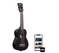 Kala Satin Mahogany Soprano Ukulele, Black (KA-15S-BLK)