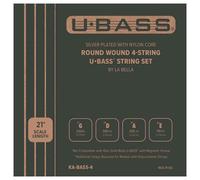 KALA SILVERPLATED METAL ROUNDWOUND BASS UKULELE STRINGS UBASS 4 STRING KA-BASS-4