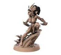 Kala the Headhunter Pin-Up Miniature | Bite the Bullet | Tabletop TTRPG Fantasy Gaming Miniatures