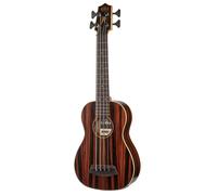 Kala U-Bass Striped Ebony, Fretted, Metal Round Wound Strings, with Deluxe Bag