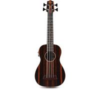 Kala U-Bass Striped Ebony, Fretted, Metal Round Wound Strings, with Deluxe Bag