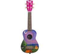 Kala Ukadelic HAPPYCAMPER Happy Camper Soprano Ukulele with Tote Bag