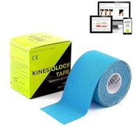 Kalahari Kinesiology Tape + eBook Applications - Physio Kt Tape with high Adhesion and Water & Sweat Resistant, Kinesio Taping for Sports Injury, Support, Muscle Rehabilitation, 2in x 16,5ft, Blue