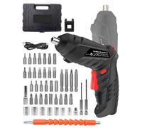 KALAHOL 49 in 1 Piece Electric Screwdrivers Cordless, 3.6V Rotatable 90 Degrees Cordless Screwdriver Rechargeable, Electric Screwdriver Set with 1300mAh Rechargeable Battery for Home DIY, Black