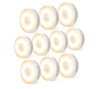 KALAHOL Motion Sensor Lights Indoor, 10 Pack Cupboard Lights, Stair Lights Night Lights, 3 Modes USB Charging Wall Lights, Magnetic Sensor Lights Indoors for Kitchen Stair Closet Under Cabinet