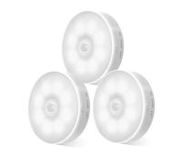 KALAHOL Motion Sensor Lights Indoor, 3 Pack Rechargeable LED Cupboard Light, Magnetic Sensor LED Stair Light, Sensor Step Night Light for Stairs, Living Room, Bathroom, Hallway, Kitchen, Under Cabinet