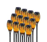 KALAHOL Solar Light Outdoor Garden, 52CM Tall, Solar Flickering Dancing Flame Lights, Dusk to Dawn Auto On/Off, IP65 Waterproof, Solar Torch Lights for Pathway Patio Yard Garden (12 Pack)