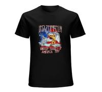 KALAIBU Led Zeppelin T Shirt Stars N Stripes USA 77 Band Logo Mens Size 3XL Black