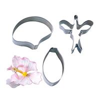 KALAIEN 3pcs/Set Butterfly Orchid Sugar Flower Cutter Set Fondant Cake Sugarcraft Decorating Tools-Small