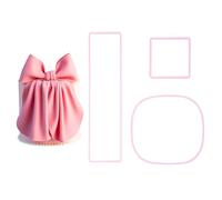 KALAIEN Bow Cookie Cutter Cut Bowknot Plastic Cutter Sets for Cake Cupcake Toppers Decoration