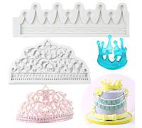 KALAIEN Crown Cake Fondant Molds Chocolate Molds Sugarcraft Candy 3D