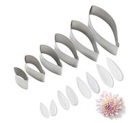 KALAIEN Dahlia Sugar Flower Veining Molds Fondant Cutters Gumpaste Cake Craft Tools(14PCS)