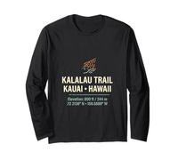 Kalalau-Trail Challenging Hiking Track Long Sleeve T-Shirt