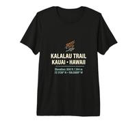 Kalalau-Trail Challenging Hiking Track Premium T-Shirt