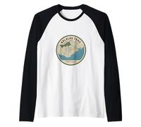 Kalalau-Trail-Kauai Hawaii Topographical Map Raglan Baseball Tee