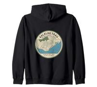 Kalalau-Trail-Kauai Hawaii Topographical Map Zip Hoodie