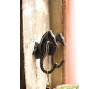 Kalalou Cast Iron Sea Horse Hook, One Size, Brown