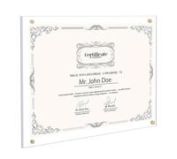 Kalami 11x14 Self Adhesive Acrylic Picture Frame No Drilling Floating Photo Frame No Frame for Diploma Document Full Wall Gallery 12x15