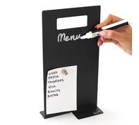 KalaMitica - Magnetic Table Board A5-15 x 27 cm - Double-Sided Black Board, Writeable and Erasable - Counter Display, Menu Holder for Restaurant, Bar, Shop