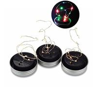 Kalaokei Solar Powered Lid Insert Fairy String Light Party Decor Lamp for Mason Jar - Multicolor Flashing