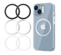 KALAPOP Metal Rings 6PCS,Ultra-Thin(0.4mm) for MagSafe Sticker,Magnetic Adapter,Phone Cases & Wireless Charger,Compatible with iPhone 16/15/14/13/12,Galaxy S24/S23/S22/Kindle,for Mag Safe Accessories