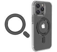 KALAPOP Metal Rings,Ultra-Thin(0.4mm) for MagSafe Sticker,Magnetic Adapter,Phone Cases&Wireless Charger,Compatible with iPhone 16/15/14/13,Galaxy S24/S23/S22/Kindle (Black 1PCS Magnet Ring)