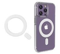 KALAPOP Metal Rings,Ultra-Thin(0.4mm) for MagSafe Sticker,Magnetic Adapter,Phone Cases&Wireless Charger,Compatible with iPhone 16/15/14/13,Galaxy S24/S23/S22/Kindle (White 1PCS Magnet Ring)